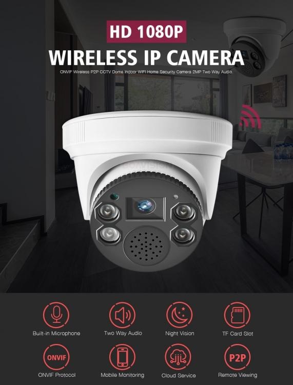 HD 1080P WIFI IP Camera Wireless CCTV Surveillance Security Came