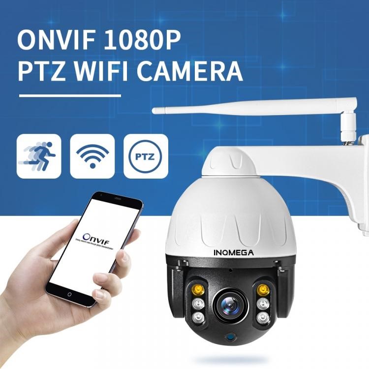 INQMEGA Cloud 1080P Outdoor PTZ IP Camera WIFI Speed Dome Auto T